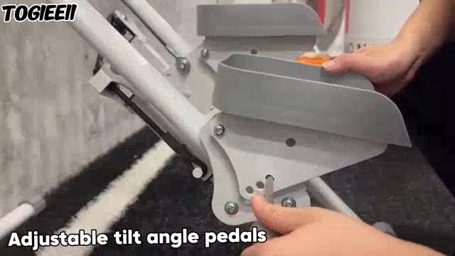 TOGIEEII Treppe Stepper Klappbare vertikale Cardio Übung Climber Stair- Master für Übung zu Hause Ganzkörper-Workout-Maschine mit Lenker 242LBS Last mit Einstellbarer Schrittweite Lenker & Pedale