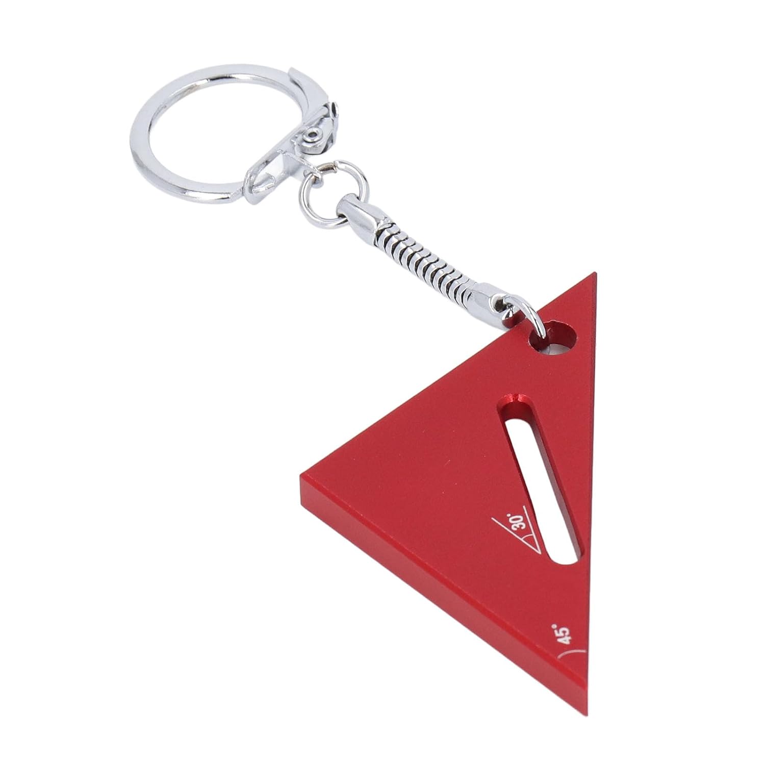 Woodworking Triangle Ruler Aluminum Alloy Carpenter Measurement Portable and Convenient Mini Tool 90 45 30 Degree Scribing Angle Positioning Red (Red)