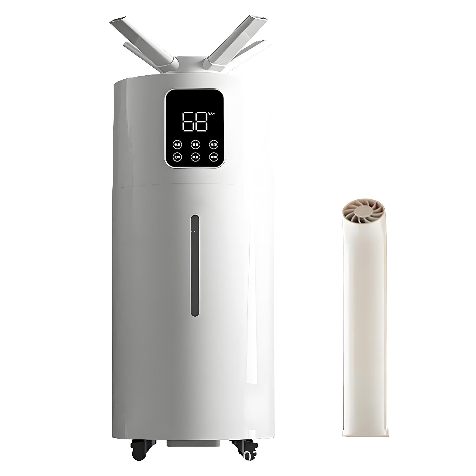 Nawilżacz powietrza do sypialni, 25 l, przemysłowy nawilżacz powietrza z pilotem zdalnego sterowania, dysza czterostrumieniowa, ekran dotykowy LED, 2000 ml, duża objętość mgły, nawilżacz całego domu