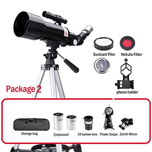 Telescopio Refractor 70/400mm portátil para principiantes miniatura 2