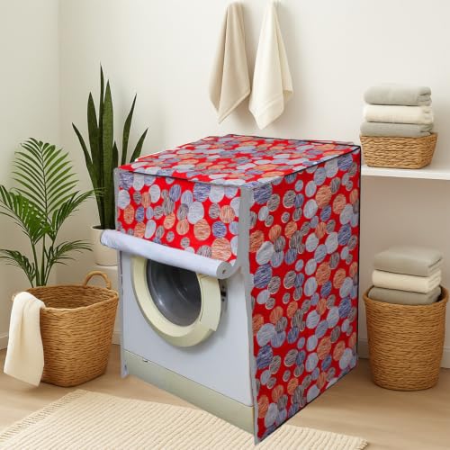 Image of TRENDYMART Waterproof Washing Machine Cover 82x60 cm Dustproof Protective Cover for Top Load Washing Machine Durable Fabric Home Use