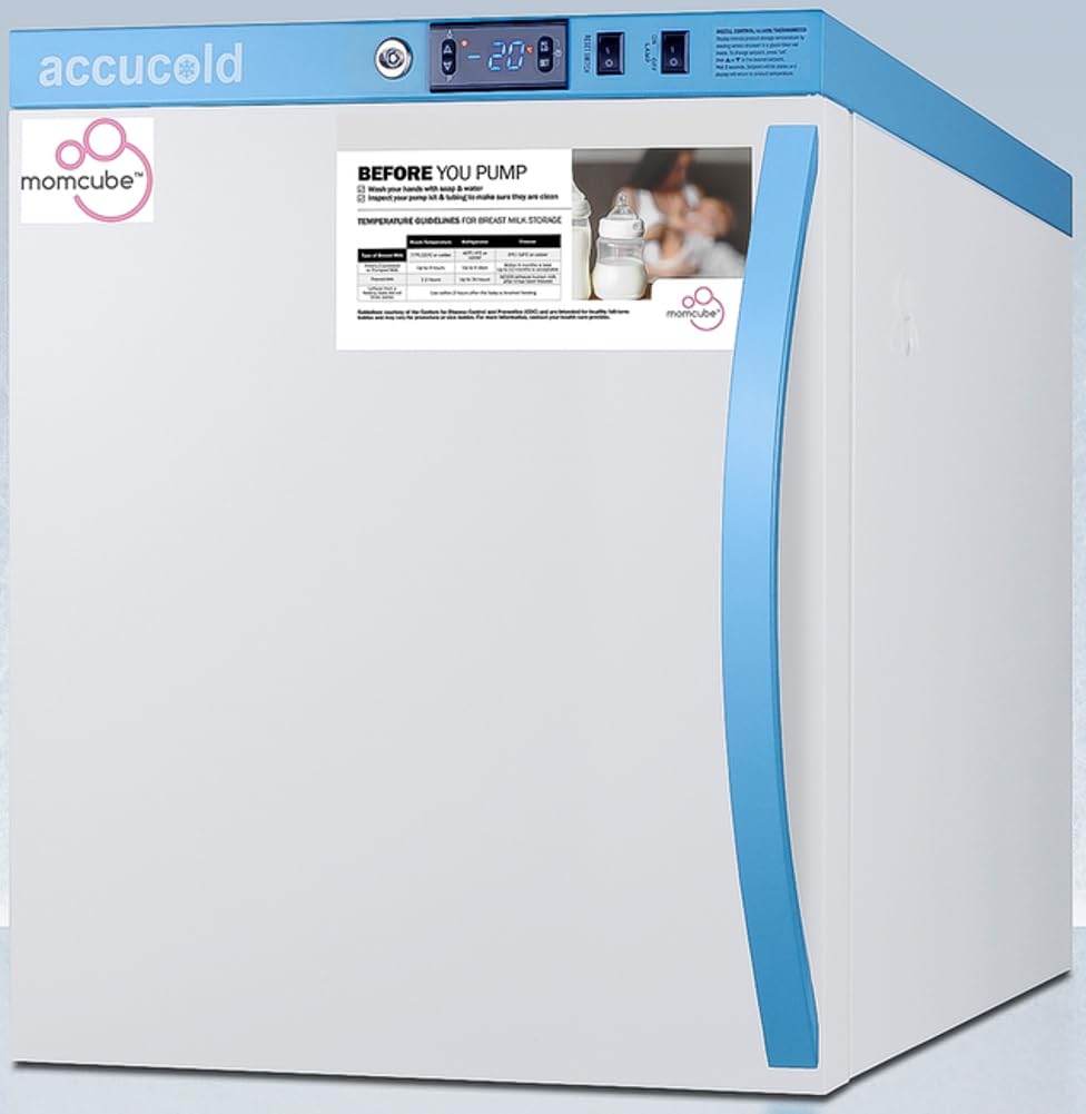 Accucold Afz1pvmclhd Momcube Breast Milk Storage Freezer, 1.4 Cu.Ft, Open Door Alarm, Adjustable Temperature (Lhd) on Fridge.com - View 2