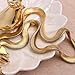 Jean Beau Snake Chain Choker Necklaces for Women, Simple Statement 18K Gold Plated Flexible Flat Herringbone Layered Necklace Summer Prom Fashion Jewelry Gift