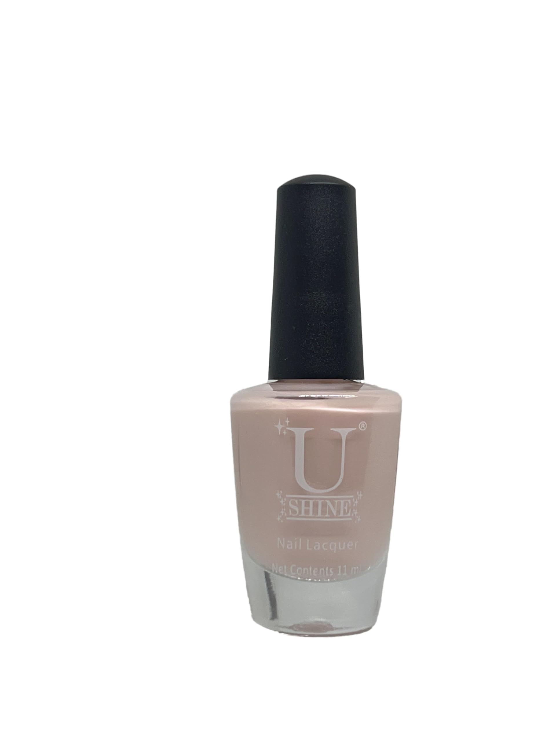U SHINE Natural Pink Nail Lacquer Polish Nail Paint | Skinny Binny | Quick drying Nail Paint | Long Lasting | Chip Resistance | No Paraben, Nail Yellow Chipping - 11ML (PINK)-image-31