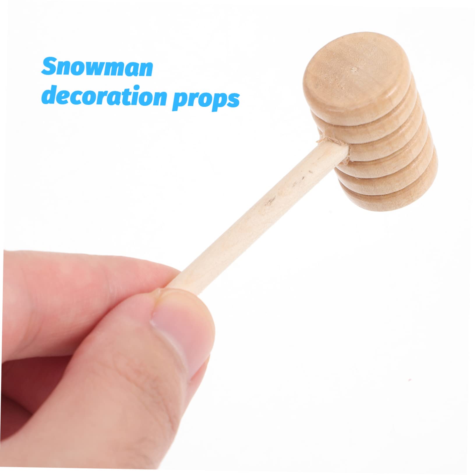 TOPBATHY 3 Sätze Schneemann DIY Zubehör Schneemann-bastelset Weihnachtsschneemann Requisiten Schneemann Macht Requisiten Schneemann Requisiten Selber Machen Schneemann-Stick-hände Hölzern