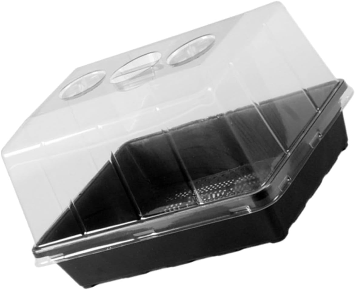 Ciieeo Seedling Starter Tray with High Dome Lid for Succulents and Carnivorous Plants, Potting Germination Tray Set for Indoor Greenhouse and Leaf Cuttings, Sturdy Plastic Plant Growing