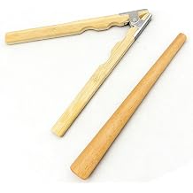 TUNQISM Wooden Ring Clamp Holder & Solid Wood Stick Set, Jewelry Making & Polishing Auxiliary Tools with Metal Hinged Spring, Sanding Handle for Ring Polishing & Grinding, High-Quality Workbench Tools