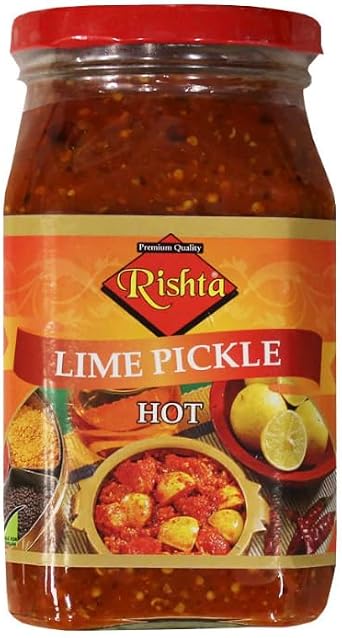 Rishta Hot Lime Pickle   Spicy & Tangy Indian Pickle with Authentic Flavors, 450g