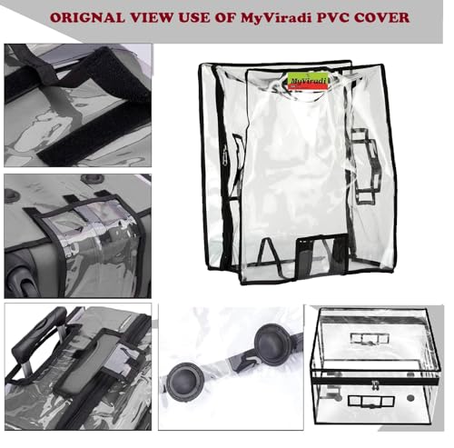 Image of Transparent Protective Zipper PVC Dust Proof Cover for Luggage /Suitcase Trolley Bags (Hard Luggage, 26 inch Suitable for 67,68,69 CM)