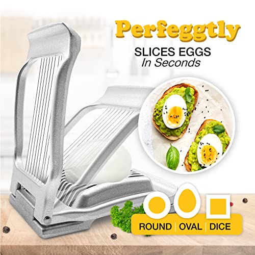 image for Uvori Egg the Ripper egg slicer for hard boiled eggs ★ time saving e