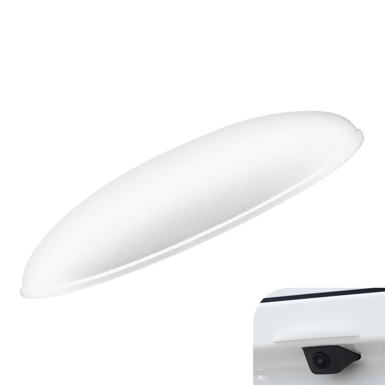 lekiliky Car Rear View Camera Anti-rain Cover, ABS Waterproof Rearview Camera Protective Cover, Non-destructive Installation Modification Protective Sticker, for Most Vehicles (White)
