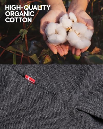 DANISH ENDURANCE Men's Polo Shirt, Organic Cotton, Short Sleeve, Classic, Golf, 1 and 2 Pack4