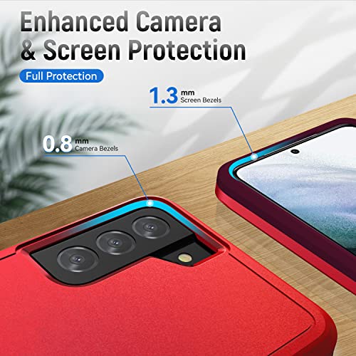 Image of for Samsung Galaxy S21 Case with HD Screen Protector, Red