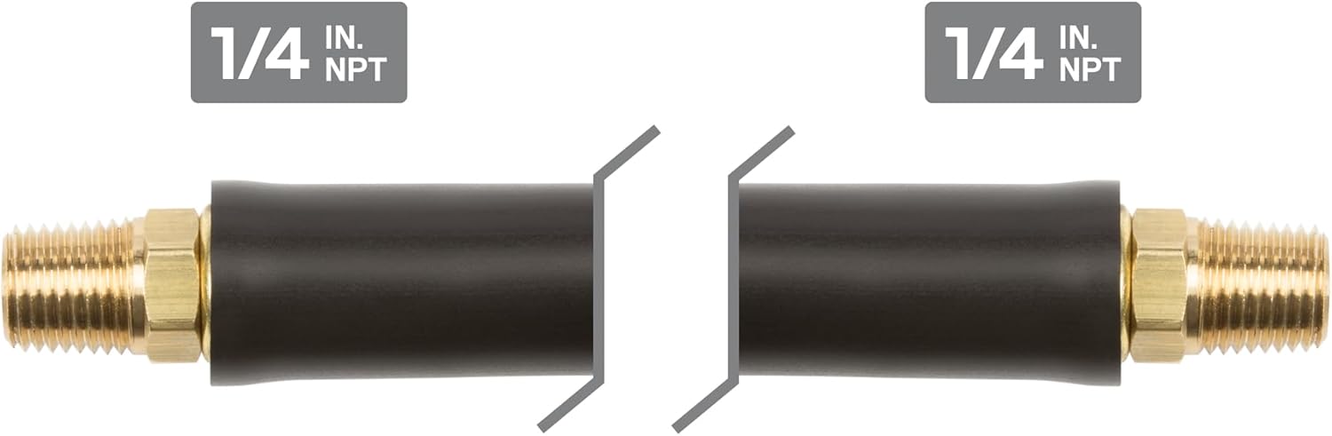 TEKTON 3/8 Inch I.D. x 25 Foot Hybrid Air Hose (300 PSI) | 46135 | Made in USA