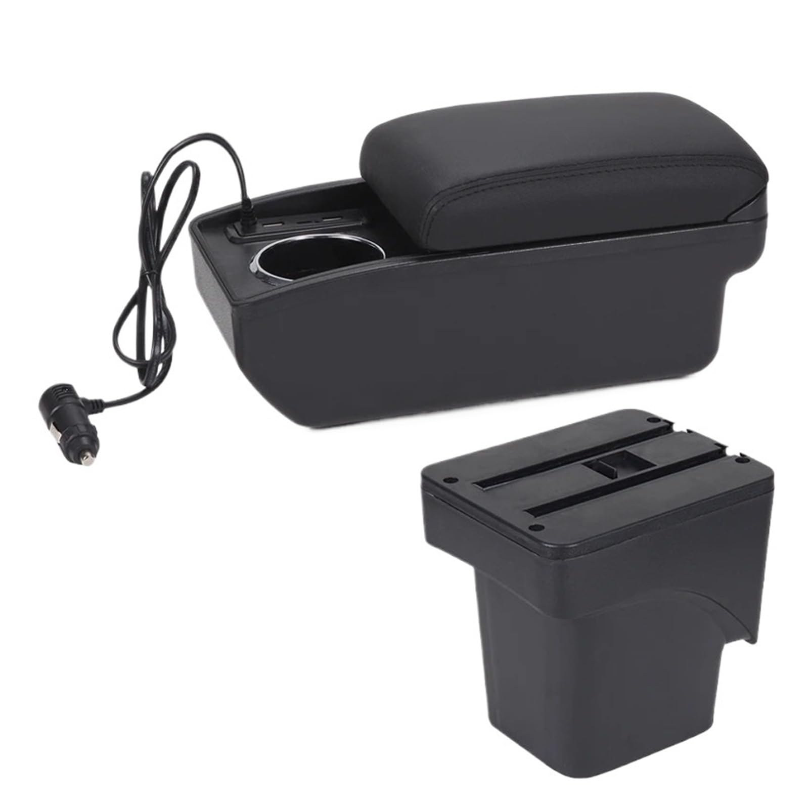 GBGWRMRYX Center Armrest Box For Focus 2 Mk2 Car Armrest Box Accessories Dedicated Interior Details Retrofit Parts Storage Box Arm Rest(A 2 Fast charging)
