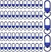KJML DIY Keychain clip 60pcs Blue Swivel Snap Lobster Claw Keychain Clasps Lanyard Hardware Key Chain Hooks for Bag Charm