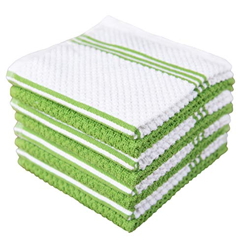 Sticky Toffee Cotton Terry Kitchen Dishcloth, 8 Pack, 12 in x 12 in