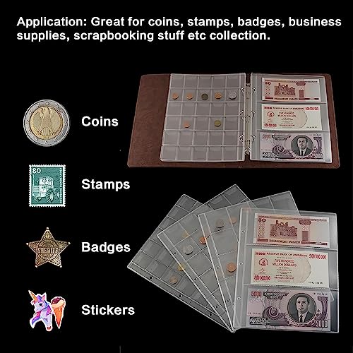 Briartw hojas para colección de monedas 10 unidades miniatura 3