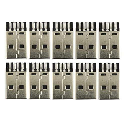TAODAN 10pcs Conectores USB 2.0 Macho para Soldar miniatura 1