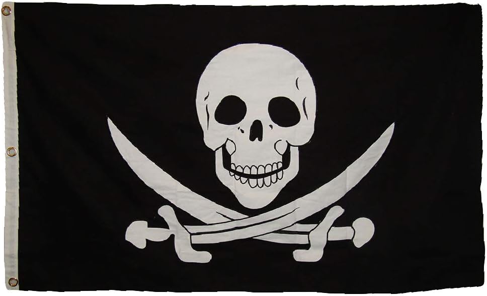 AES Pirate Calico Jack Rackham 3'x5' Premium Quality Fade Resistant 100% Cotton Flag