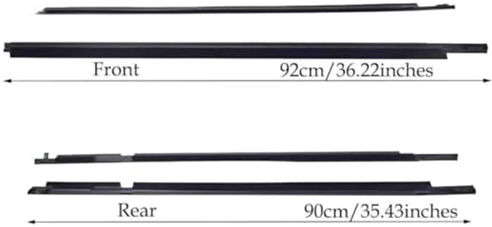 Uszczelka gumowa automatyczna Zewnętrzna uszczelka gumowa okien samochodu dla TOYOTA dla Land Cruiser Prado serii 120 2003-2009 pasek uszczelniający 4 szt.
