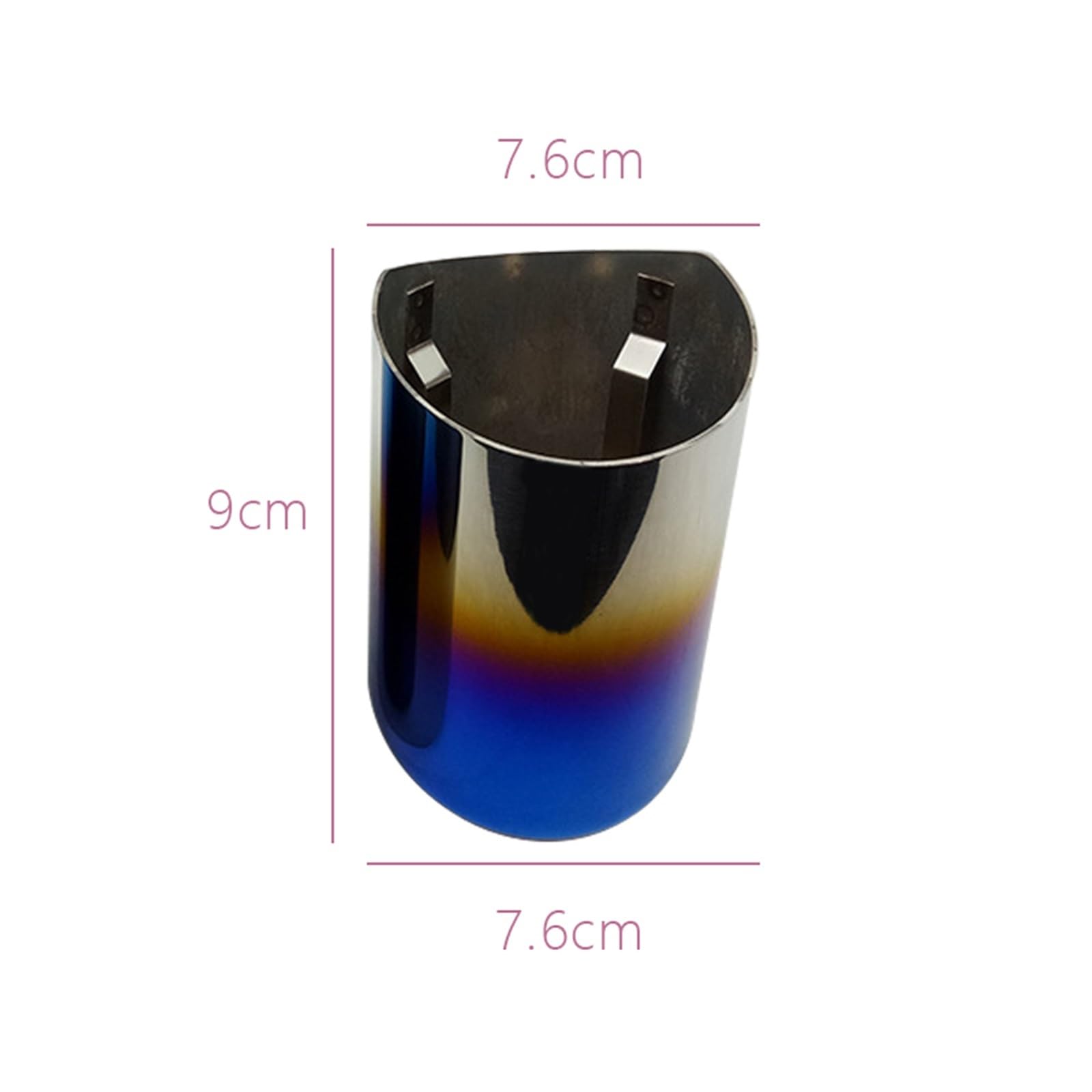 Scarico Auto Terminale di Scarico Tubo di Scarico per Auto È Adatto per La Decorazione della Gola della Coda del Silenziatore in Acciaio Inossidabile Semi-Blu per B&MW Serie 5