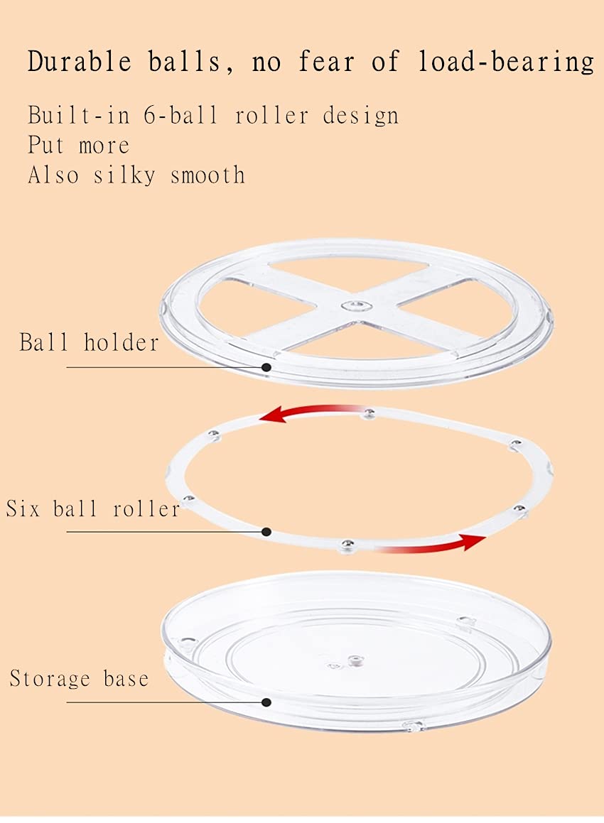 Lazy Susan Plateau tournant à 2 niveaux, multifonction et rotatif pour placard de cuisine, support à condiments antidérapant, 23,5 x 21,6 cm, accessoire de cuisine peu encombrant