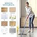 FORSPEEDER Microfibre Floor Mop for Cleaning Floors, Flat Mop for Laminate Wooden Vinyl Tile, Dust Wet Dry Use for Kitchen Bathroom Wall Cleaning with 3 Washable Chenille Pads