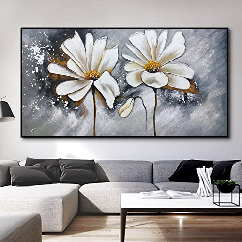 Peinture sur toile fleur blanche impressions d'art murales de salon
