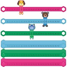 Eersida 24 Pcs Slide and Learn Number Lines 0 to 30 PVC Math Number Line for Student Animal Positive Integers Slide Rules Childhood Education Materials for School,16.5 x 1.5 InchBright Colors