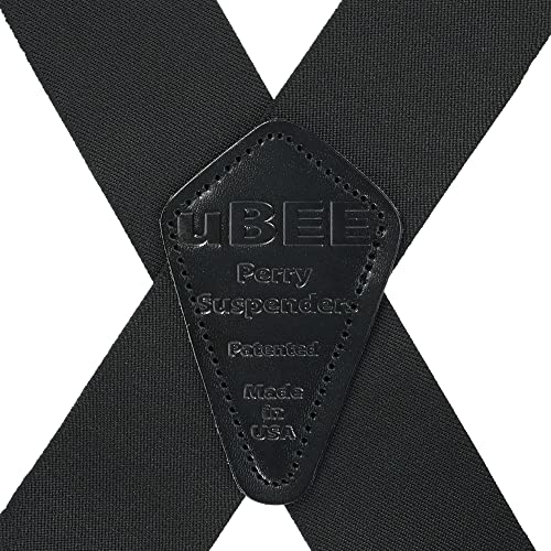 Perry Outback Comfort Suspenders 2" Big & Tall Clip-On Belt Suspenders - Black