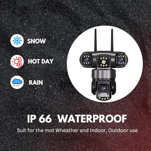 Image of Maizic Smarthome Batman 4G SIM 3-in-1 CCTV Camera (3 * 5MP) | Full HD 360 Degree Pan-Tilt | Triple Lens & Screen | 2-Way Talk | Dual Side Cameras (180 Degree Rotation) | Home Security Camera