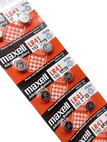 10 pilas alcalinas Maxell LR41 1.5V miniatura 2