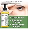 Natural Riches Organic Castor Oil Eyelash Growth Serum Pure USDA Organic certified Cold pressed Promotes Eyebrows & Eyelash Growth with 5 set of brushes- 1 fl oz.