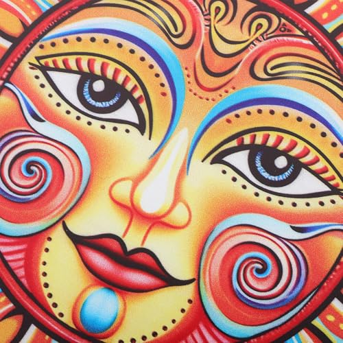 Soleil Orange en Fer Robuste pour Décoration Murale Intérieure