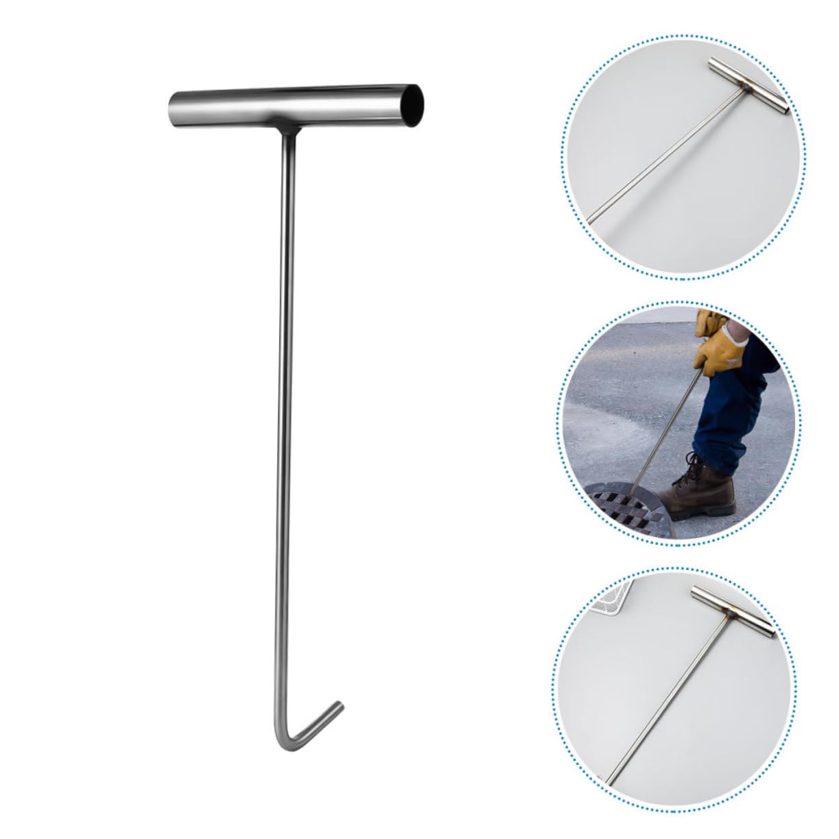 MUCKLILY Heavy Duty Swag Hook Weld-on Chain Hooks for Manhole Cover Garage and Outdoor Use