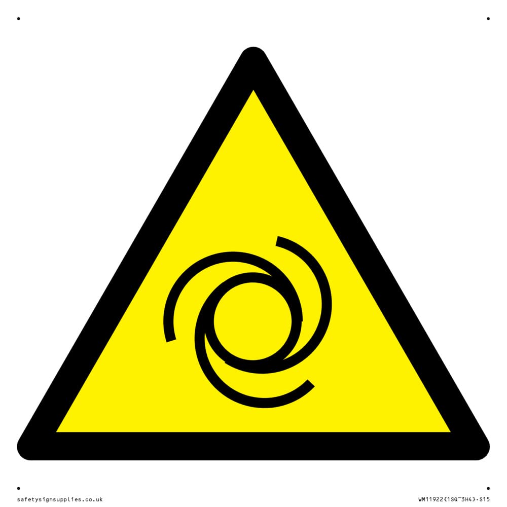 W018 Warning: Automatic start-up Sign - 150x150mm - S15