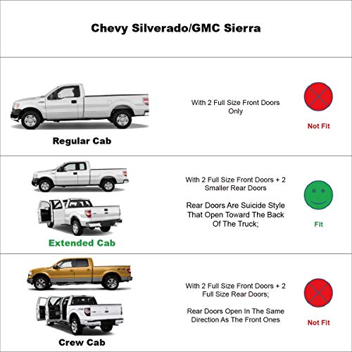 Vioji 4Pcs Front + Rear Smoke Sun Rain Guard Vent Shade Window Visors Compatible With 99-06 Chevy Silverado Gmc Sierra 07 Classic Body Extended Cab #TOP3