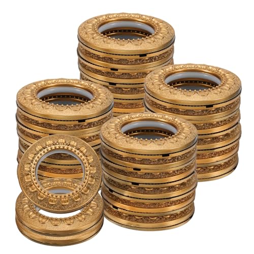 Œillets de rideaux coulissants 42 mm sable doré par lot de 32 pièces - 2