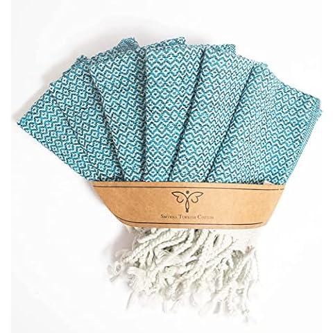 SMYRNA TURKISH COTTON Wash Cloths Pack of 6 Cover