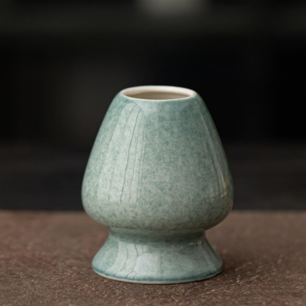 Matcha Tea Whisk Holder Ceramic Holder Chasen Stand fit for Traditional Japanese Tea Matcha Chasen Tea Set Accessories (Green 6)