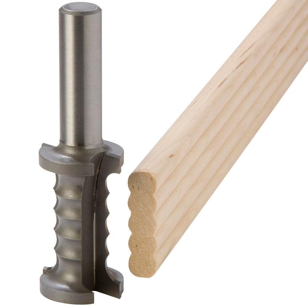 Rockler 3/8 Beadlock Tenon Bit - Precision-Machined Carbide Flutes Router Bits - 1/2 Shank Tenon Router Bit for Minimal Vibration - Ultra-Fine Grade K20 Tungsten - Marking Tools for Woodworking