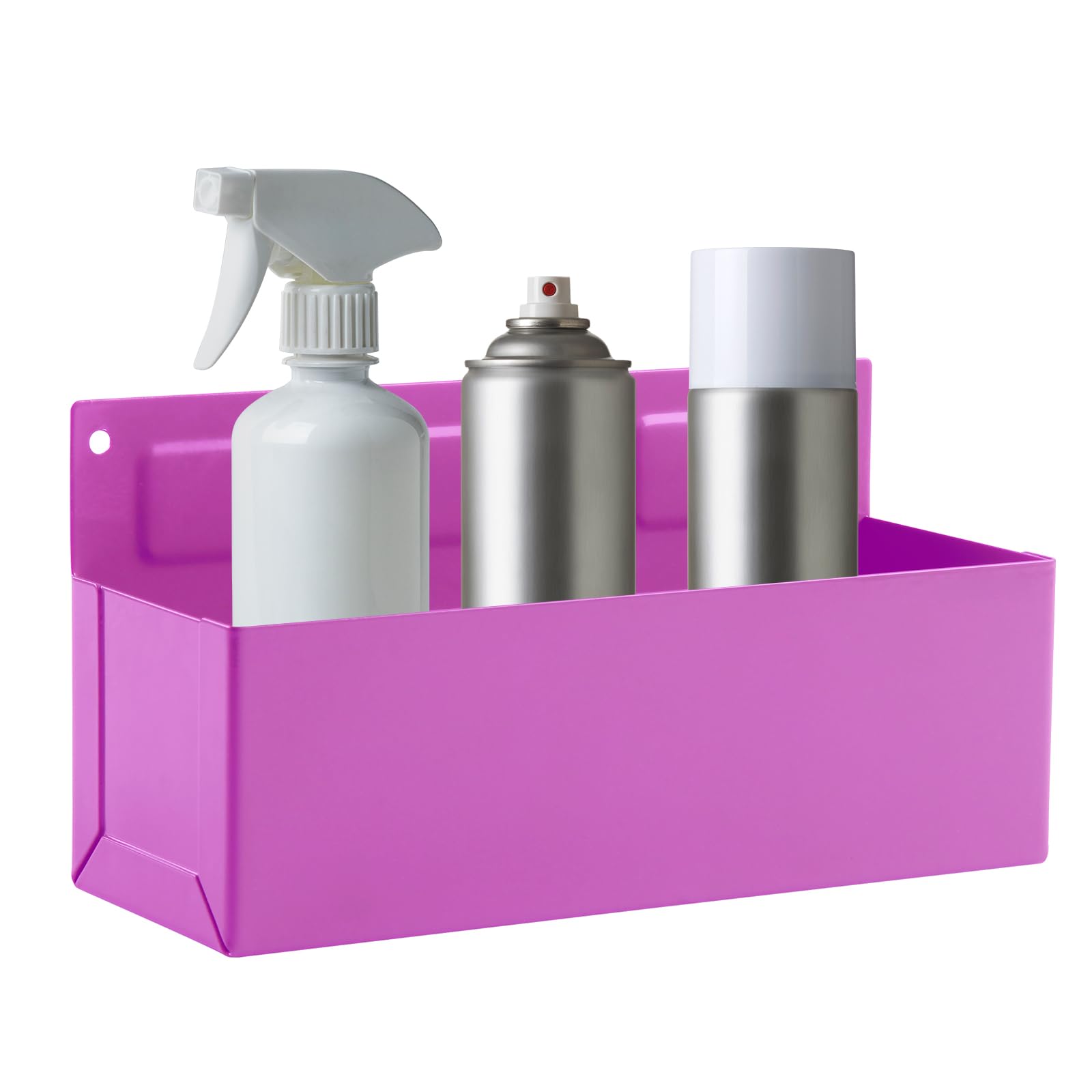 Magnetic Aerosol Spray Can Holder, Magnet Toolbox Bottle Holder, Tool Box Storage Rack for Garage and Home, Craft Workspace, Mechanic Paint Bottle Can Organizer, Pink, 3"x8.3"