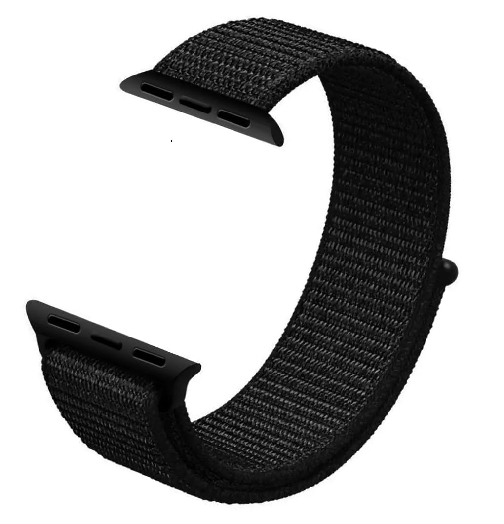 Casewilla Soft Nylon Velcro Watch Strap for iWatch Series 7/6/5/4/3/SE (42/44/45 mm) Smart Watch Strap