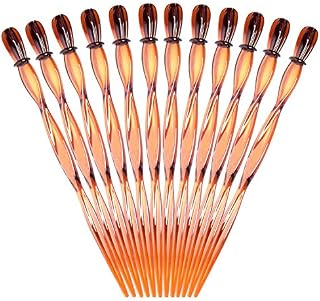 RC ROCHE ORNAMENT 12 Pcs Womens Premium Plastic Strong Hold Updo Chignon Bun