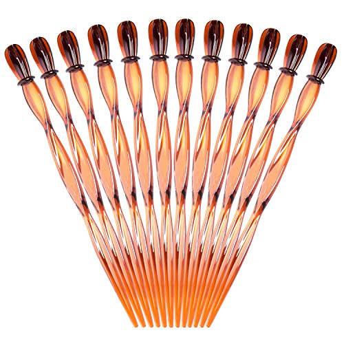 RC ROCHE ORNAMENT 12 Pcs Womens Premium Plastic Strong Hold Updo Chignon Bun