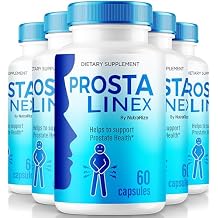 5 Pack Prostalinex Pills, Official Formula For Prostate Health, Prostalinex Capsules, All Natural Support For Energy, Control and Overall Wellness, Prosta Linex Premium Vitamins 300 Capsules