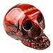 Rockcloud Healing Crystal Stone Human Reiki Skull Figurine Statue Sculptures Red Jasper 1.5