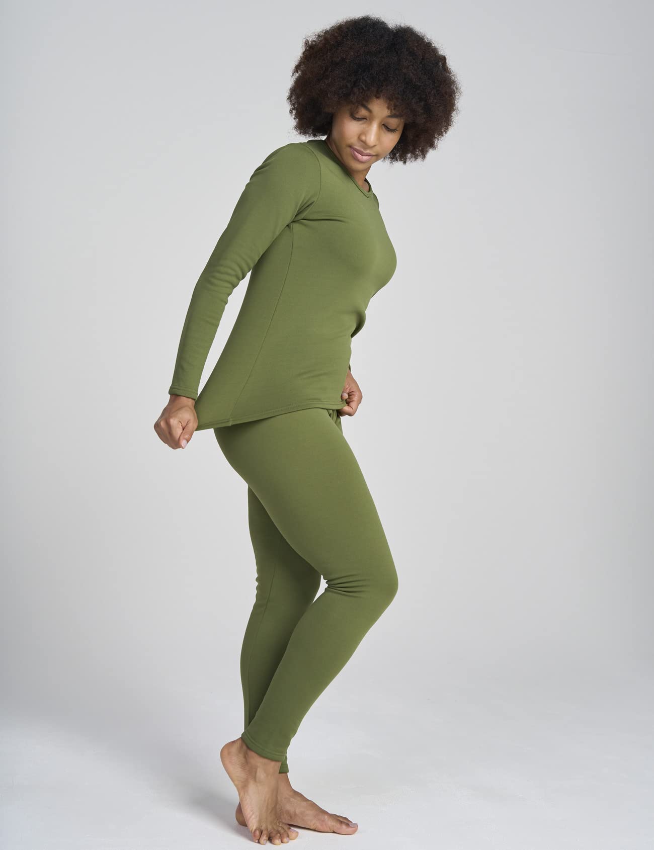 LAPASA Completo Termico Donna Fodera in Micropile Calore Base L17 - Abbigliamento Intimo Invernale Maglietta Pantaloni Calzamaglia Tuta Sci Trekking