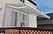 ALEKO AWM20X10MSTRGR58 Retractable Motorized Patio Awning 20 x 10 Feet Multi-Stripe Green